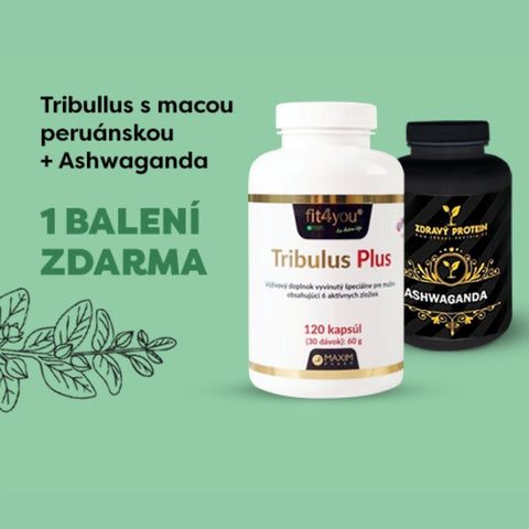 Paquete 1 + 1 GRATIS, Tribulus con Maca Peruana + Ashwagandha