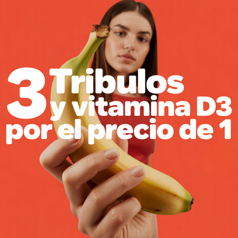 3 paquetes de Tribulus y vitamina D3 por el precio de 1