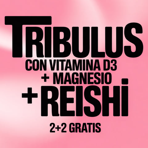 2+2 GRATIS: Tribulus con vitamina D3 + magnesio + Reishi